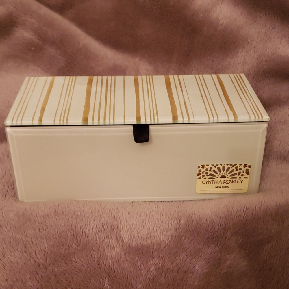 Cynthia Rowley glass trinket box